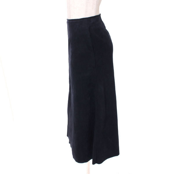 beautiful people ultra suede flare skirt フェイクスエードスカート 定価39,000円 size36 ネイビー 1540107002 ビューティフルピープル_画像3