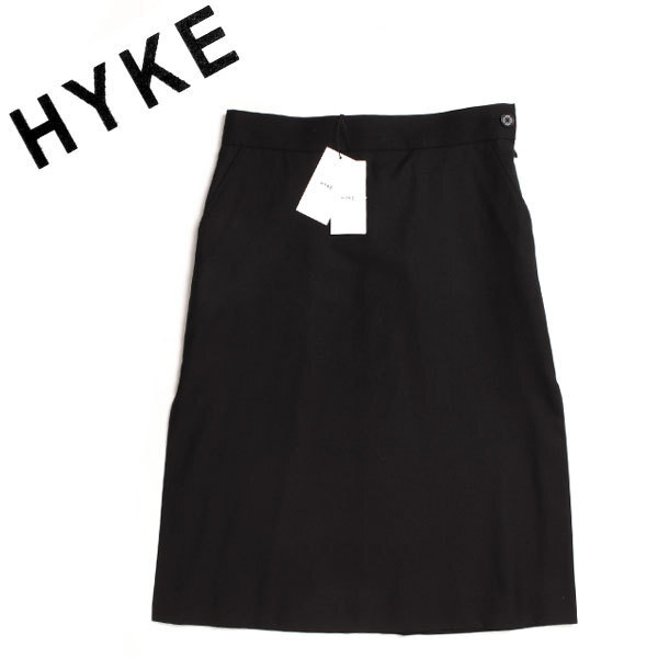 新品 HYKE サイドスリットスカート 定価32,000円 size2 BLACK 172-14035-0102 ハイク_画像1