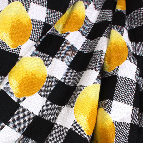 春夏物 I AM I IN FACT... LEMON GINGHAM SACK DRESS チェックレモン柄ワンピース 定価25,704円 アイアムアイ インファクト_画像6