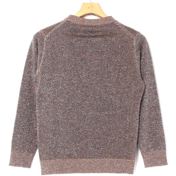【SALE】新品 定価85,320円 Marc Jacobs ラメ入りcrew neck sweater XS CAMEL SILVER マークジェイコブス クルーネック トップス_画像4