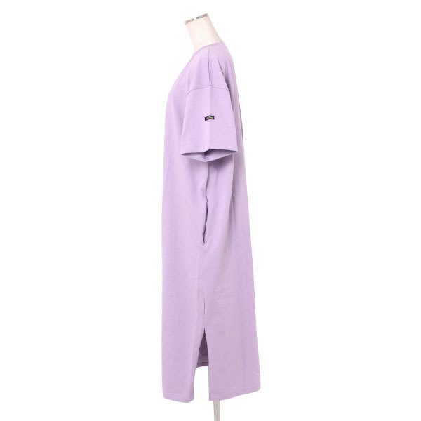 新品 Le minor ROBE A PLIS 定価19,000円 5分袖 スキッパー ワンピース size1 MAUVE LM20G098 ルミノア_画像3