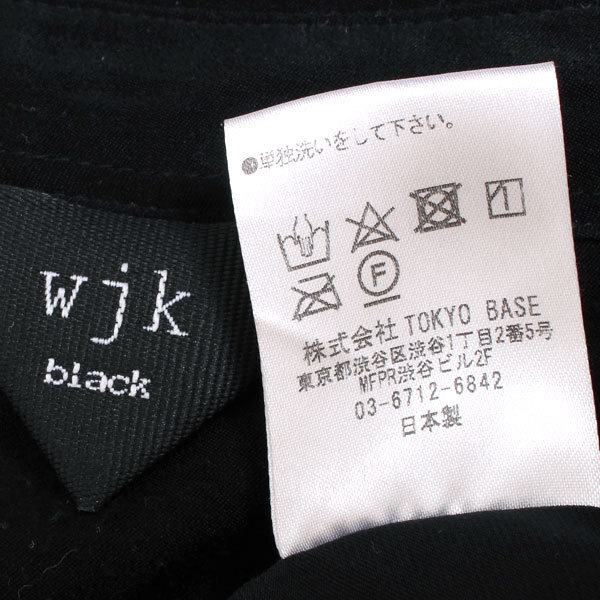 wjk black ヴィンテージサテンビッグシルエット ダブルポケットオーバーシャツ 定価13,000円 size2 119500001 ダヴルジェイケイブラック_画像6