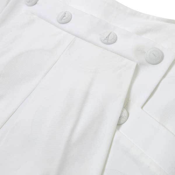 新品 KENZO Buttoned Pleated Skirt 定価59,000円 size34 白 ホワイト F552JU1235DB ケンゾー ボタン プリーツ スカート_画像4