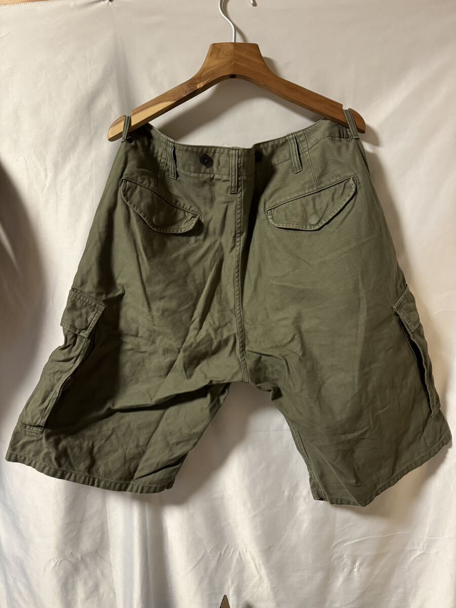 Nigel Cabourn ナイジェルケーボン アーミー カーゴショーツ ARMY CARGO SHORT 34 ダークグリーン ミリタリーの画像2