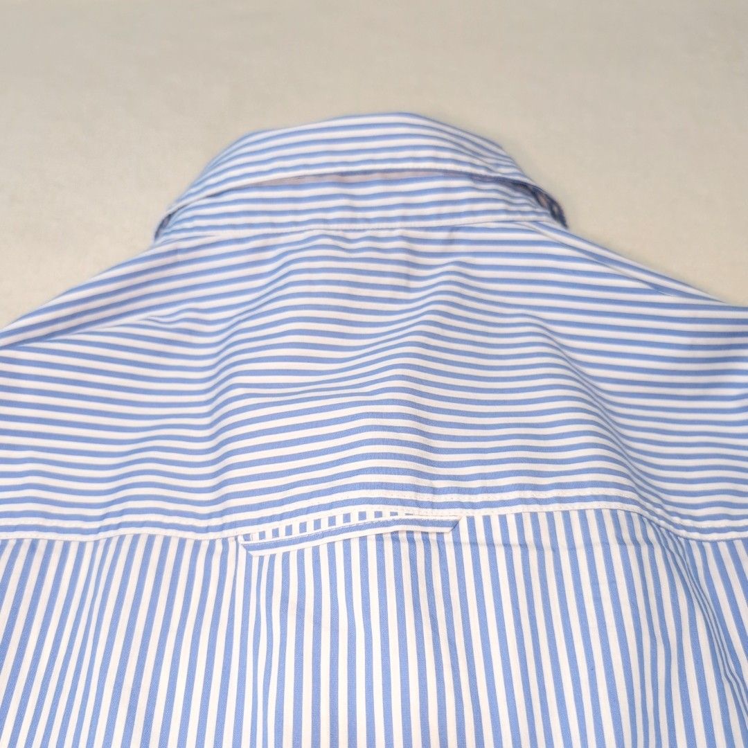 【新品未使用】IENA イエナ　ストライプシャツ　ブルー　白　 長袖ブラウス