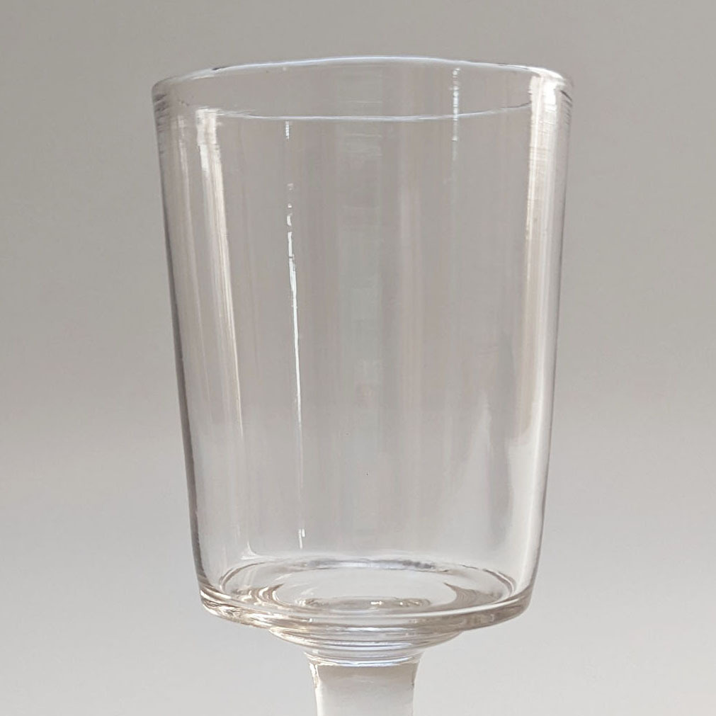 ■フランス 手吹き シンプル ビストログラス 11.3cm アンティーク 19世紀 手吹きガラス 古道具 硝子 ワイングラス  AAの画像2