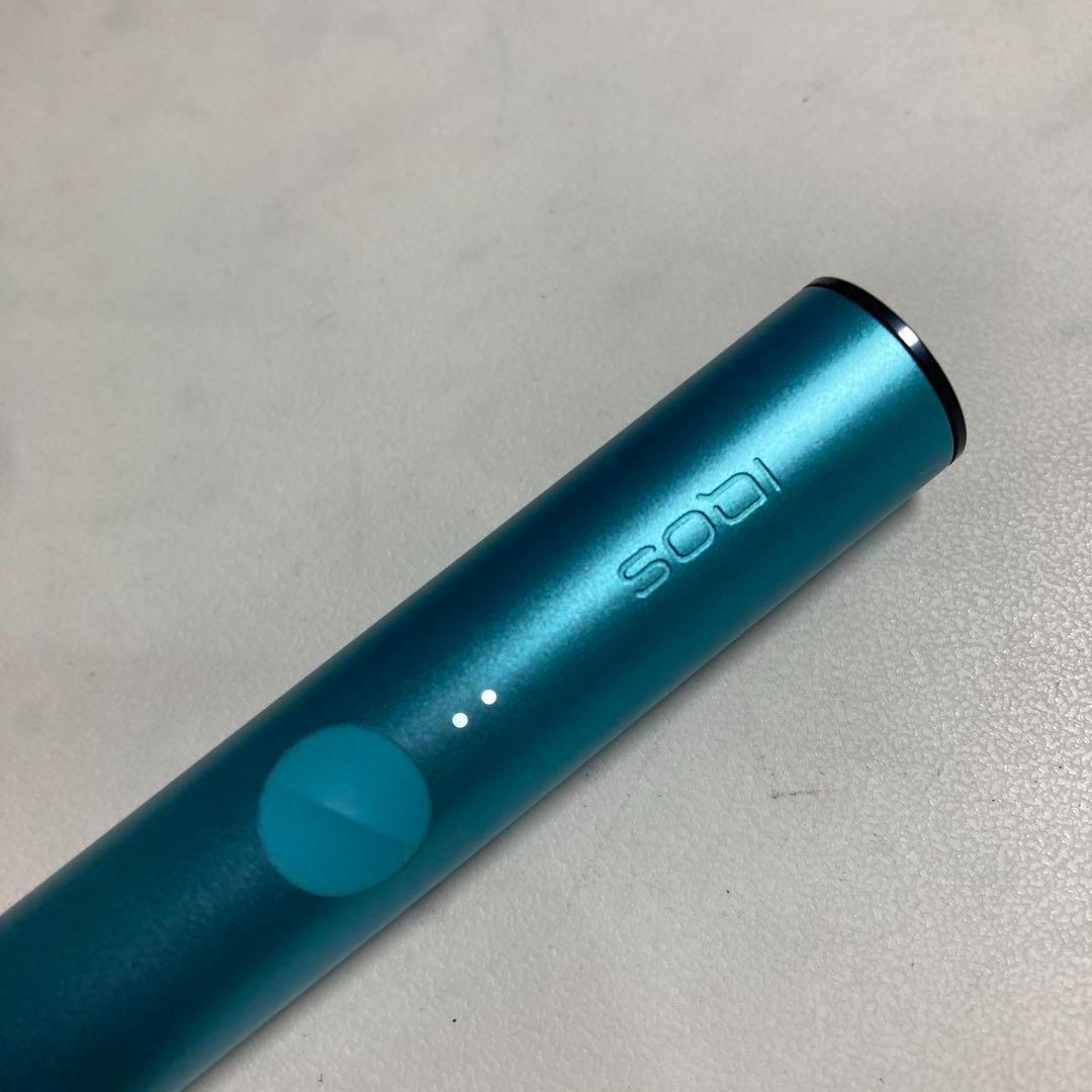 01.2880 売り切り◎ほぼ未使用◎iQOS イルマプライム we2023 ターコイズ 限定カラー 最上級モデル 電子タバコ 加熱式タバコ_画像6