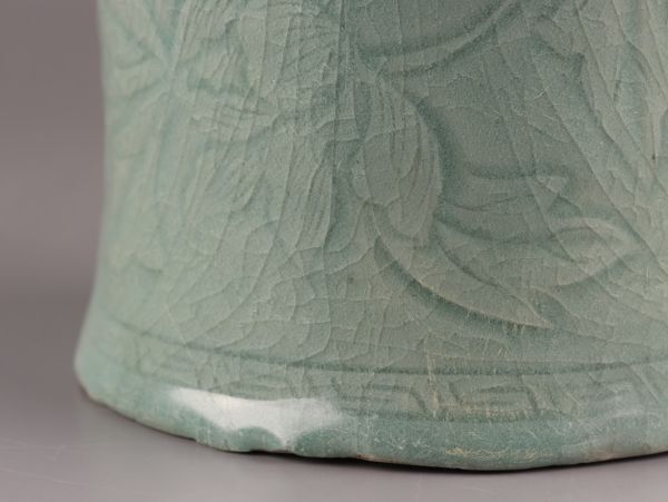 古美術 朝鮮古陶磁器 高麗青磁 梅瓶 時代物 極上品 初だし品 C5837の画像9