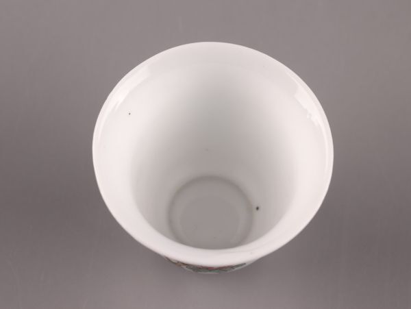 中国古玩 唐物 煎茶道具 乾隆年製 款 紛彩 煎茶碗 四客 時代物 極上品 初だし品 C5954の画像2