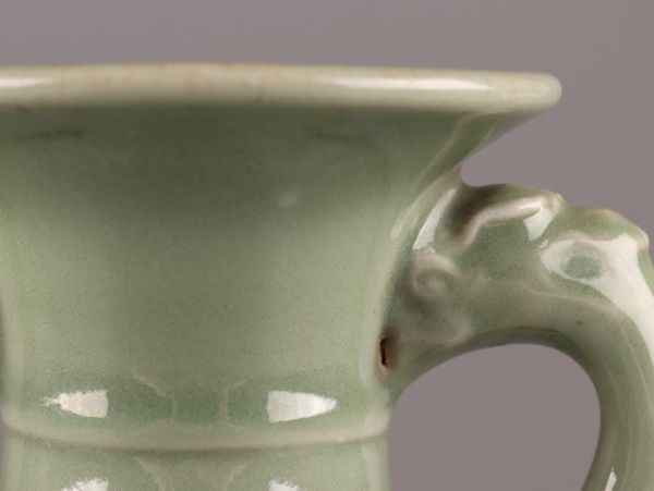中国古玩 唐物 明代 青磁 花瓶 時代物 極上品 初だし品 C5929の画像6