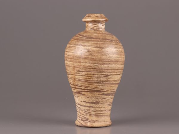 古美術 朝鮮古陶磁器 李朝 練込 梅瓶 時代物 極上品 初だし品 C5910の画像3
