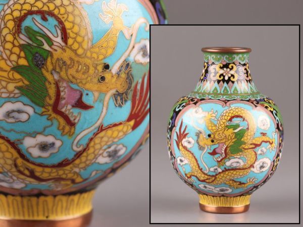 中国古玩 唐物 古七宝 七宝焼 壷 時代物 極上品 初だし品 C6023_画像1