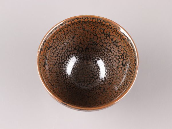 茶道具 木村盛和 造 天目釉 茶碗 在印 共箱 時代物 極上品 初だし品 C5979_画像4