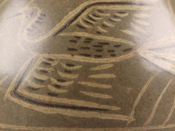 古美術 朝鮮古陶磁器 高麗青磁 白黒象嵌 徳利 時代物 極上品 初だし品 C6076_画像8