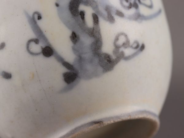 古美術 朝鮮古陶磁器 李朝 染付 白磁 盃 時代物 極上品 初だし品 C6051_画像8