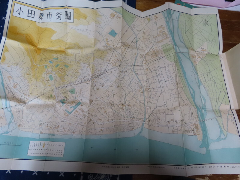 希少 1枚もの地図 小田原 市街地図の画像4