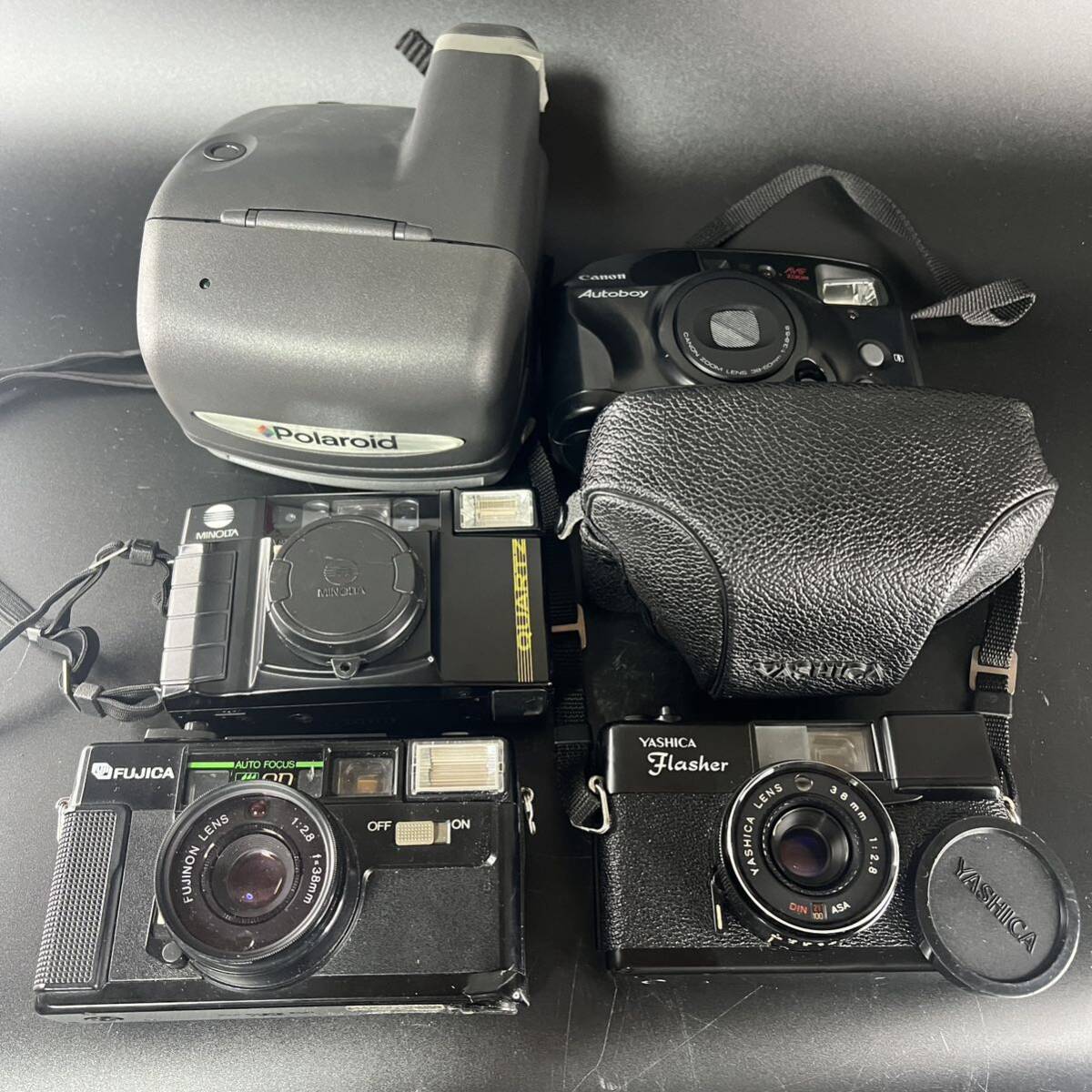 1円〜 まとめ売り 5点 カメラ フィルムカメラ YASHICA FUIICA MINOLTA Canon Polaroid AUTO-7QD flasher AF-S autoboy_画像1