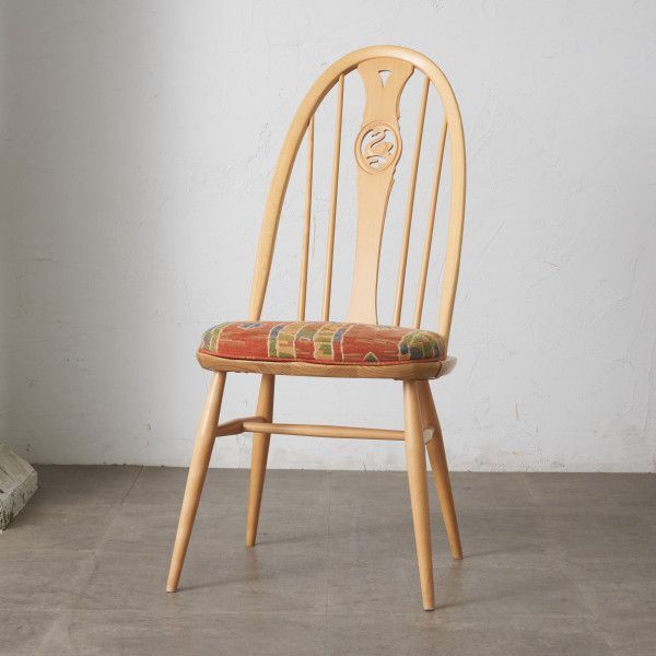 IZ80221F★Ercol スワンバック チェア クッション アーコール ヴィンテージ ダイニングチェア ウィンザーチェア 椅子 イギリス ビンテージ_画像1