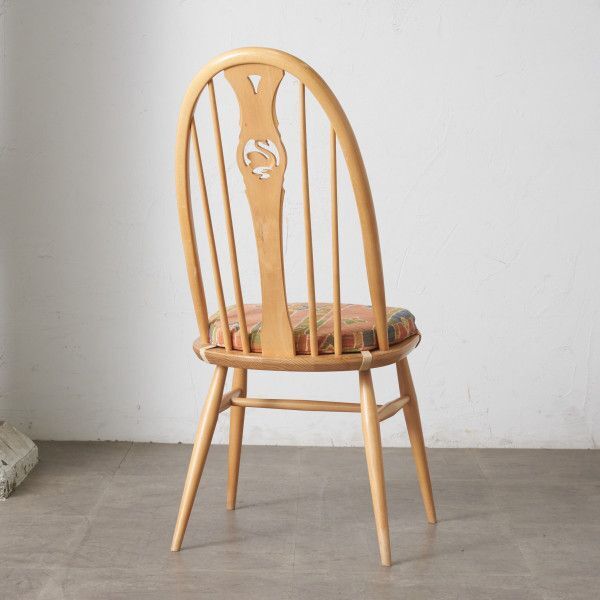 IZ80220F★Ercol スワンバック チェア クッション アーコール ヴィンテージ ダイニングチェア ウィンザーチェア 椅子 イギリス ビンテージ_画像4