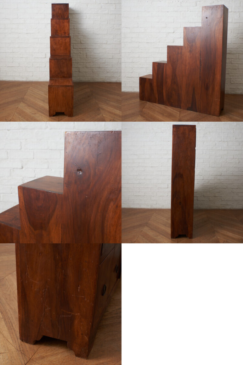 IZ79988N* Asian натуральное дерево лестница комод шкаф 5 -ступенчатый уровневый ящик маленький выдвижной ящик .. место хранения мебель .. мебель бардачок полка витрины дисплей из дерева 