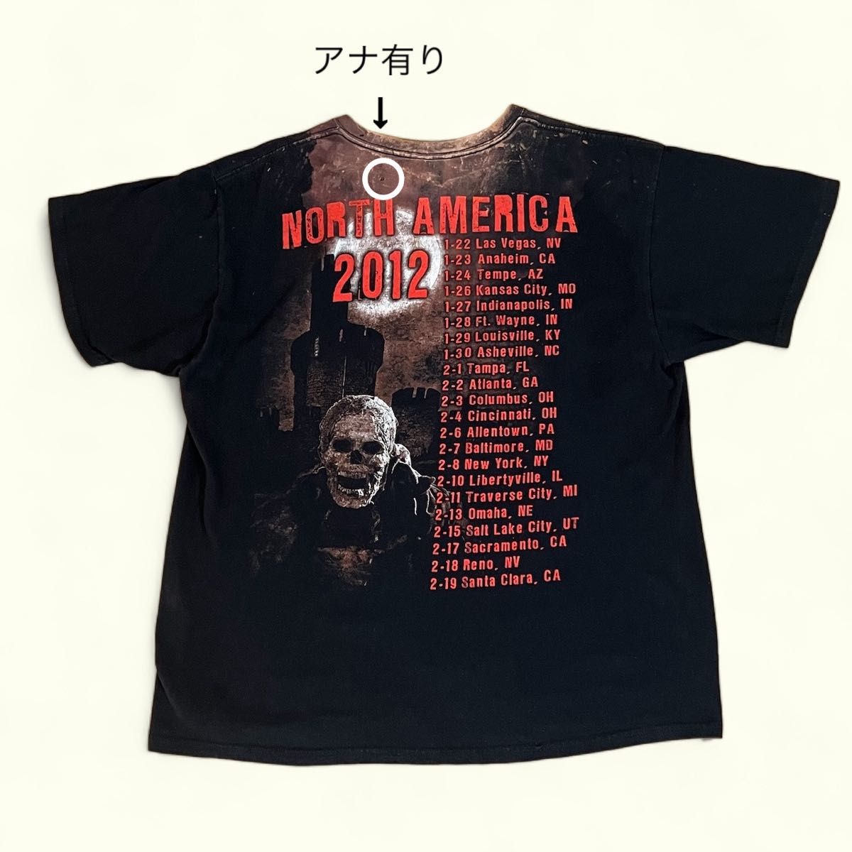 TESTAMENT NORTH AMERICA 2012 ツアー 両面プリントTシャツ