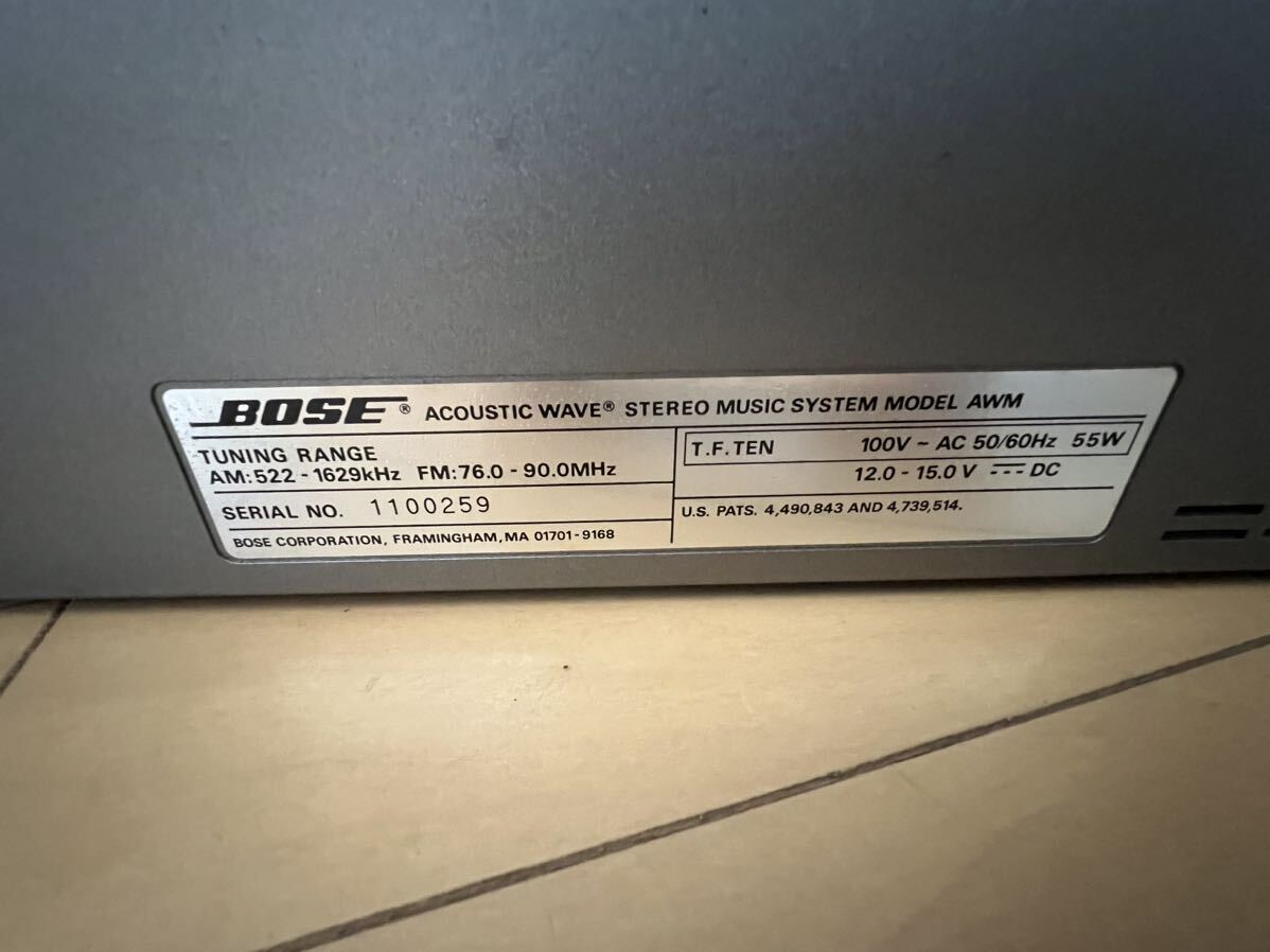 BOSE AWM CDラジカセ _画像5