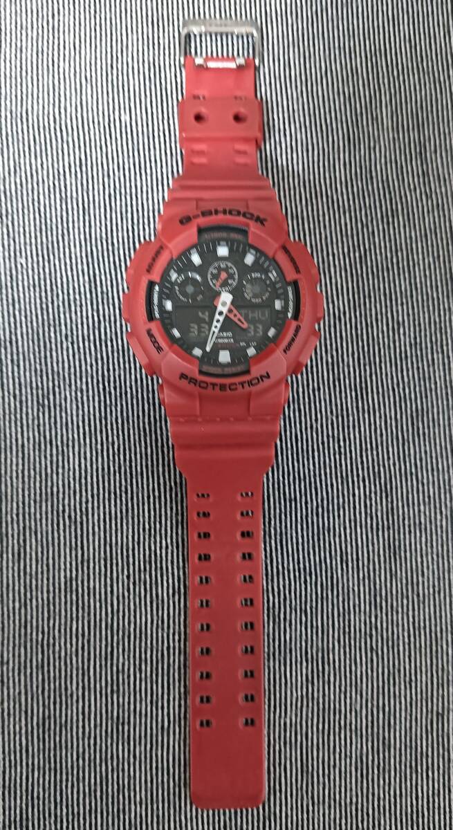 CASIO／カシオ☆G-SHOCK／ジーショック☆GA-100B-4AJF☆RED_画像6