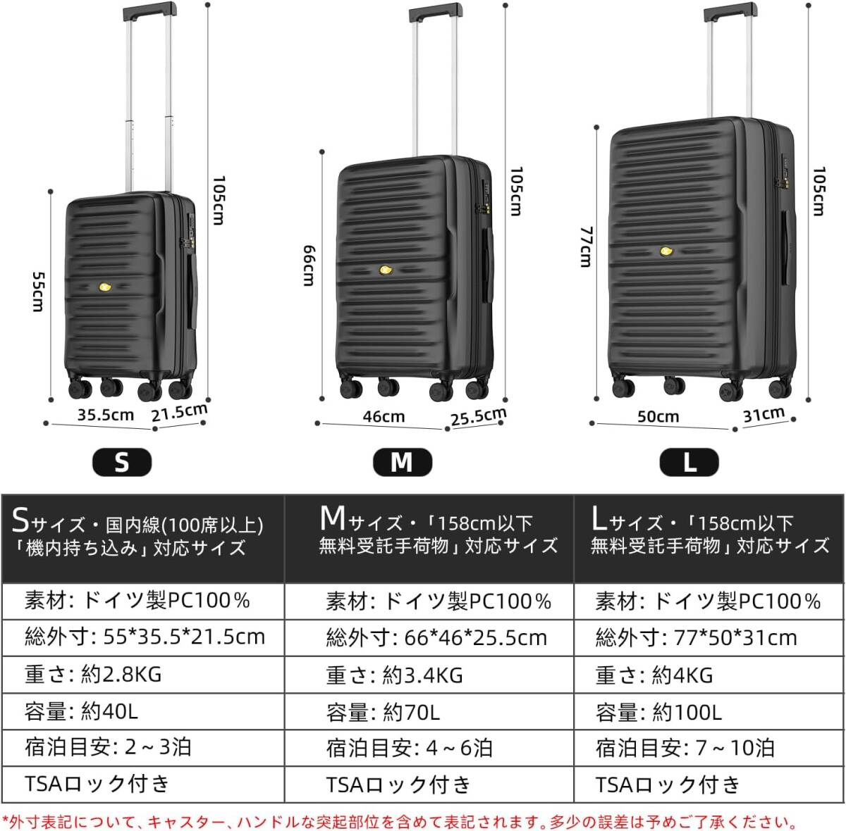 [MGOB] スーツケース キャリーケース 機内持ち込み キャリーバッグ 旅行バッグ 耐衝撃 超軽量 静音 ダブルキャスター TS_画像2