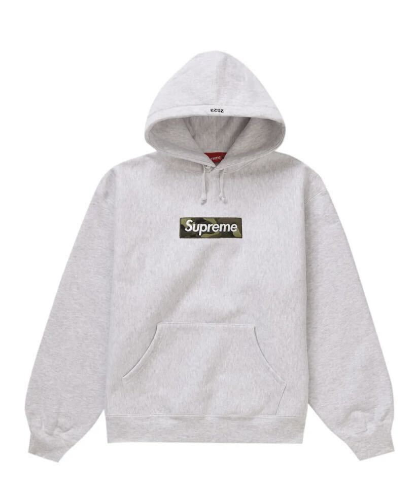 新品未使用　Supreme 2023AW Box Logo Hooded Sweatshirt Ash Grey size:S ボックスロゴ フーデッドシャツ サイズ:S