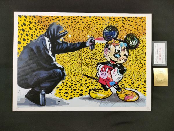 世界限定100枚 DEATH NYC B36 アートポスター バンクシー Banksy 草間彌生 かぼちゃ ミッキー ポップカルチャー 現代アート_画像1