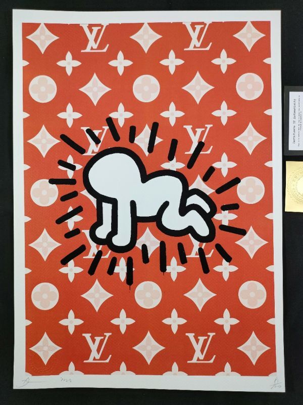 世界限定100枚 DEATH NYC B04 アートポスター Keith Haring キースへリング people ヴィトン LV ポップカルチャー 現代アート_画像2