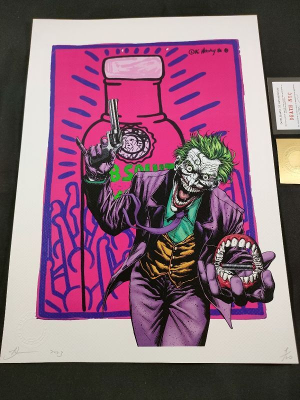  worldwide limitation 100 sheets DEATH NYC B07 art poster JOKER Joker Batman Keith . ring Banksy pop culture present-day art 