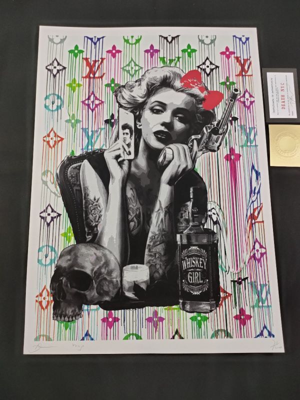 世界限定100枚 DEATH NYC B21 アートポスター マリリンモンロー Marilyn アンディウォーホル Banksy ポップカルチャー 現代アート_画像3