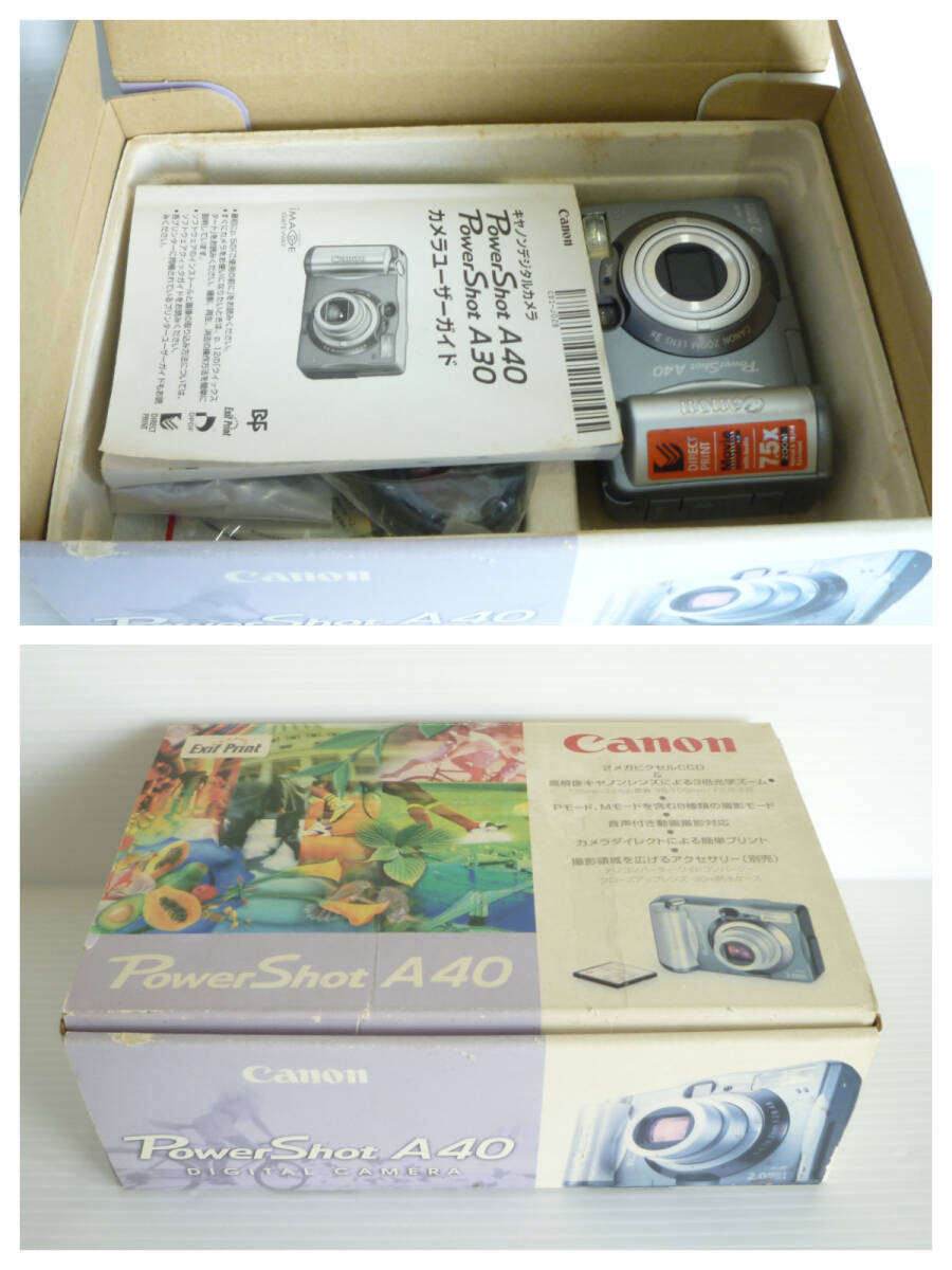 62910◆デジタルカメラ Canon/キヤノン Power Shot/パワーショット A40 , レンズ部 CANON ZOOM LENS 3x 5.4-16.2mm 1:2.8-4.8 元箱有◆の画像10