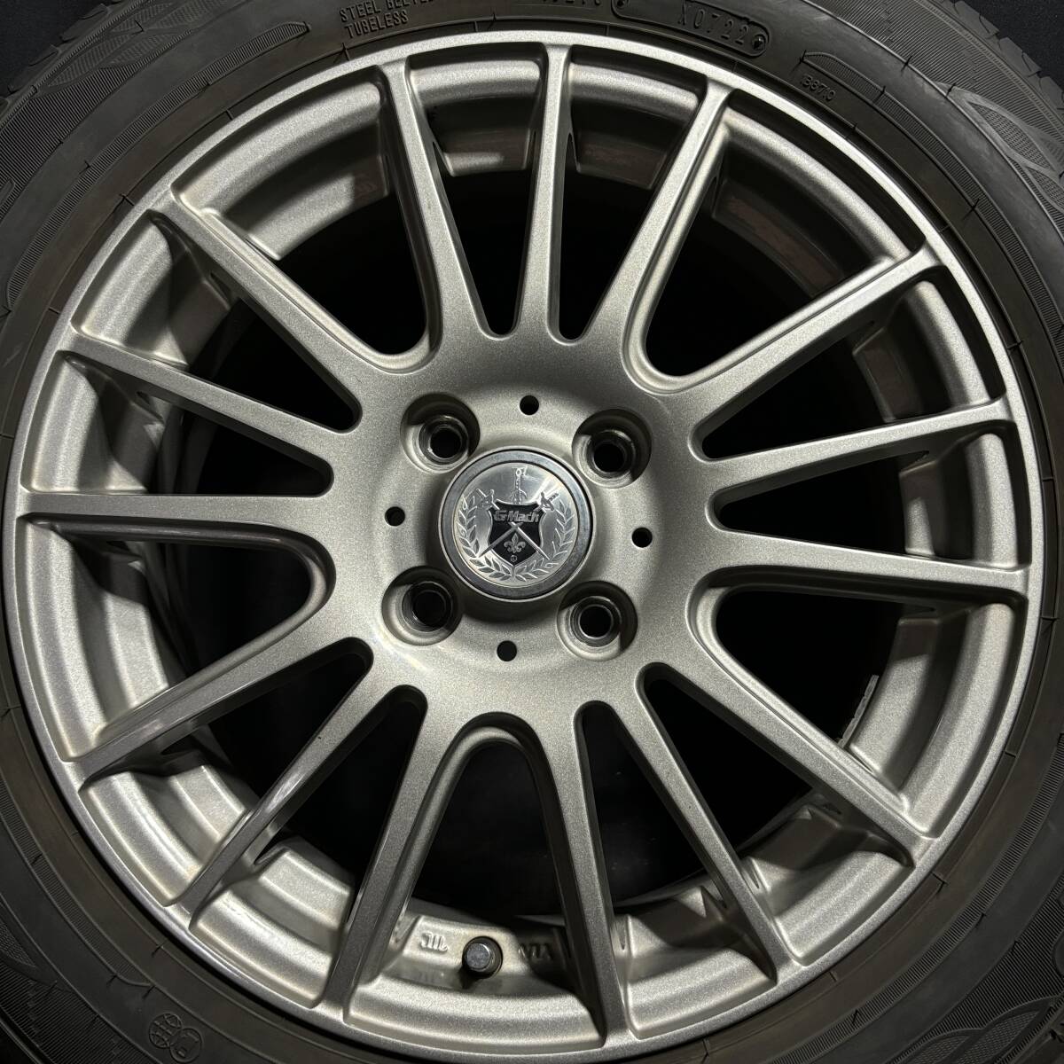 バリ山 ★洗浄済み美品★ 175/65r15 ダンロップ EC204  5.5J ＋50 4穴PCD100 フィット アクア スペイド シャトル インサイト スイフトの画像5