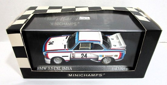 ■MINICHAMPS 1/43 BMW 3.5 CSL IMSA Riverside 6Hours 1975 #24 Posey/Redman ミニチャンプス ミニカーの画像1