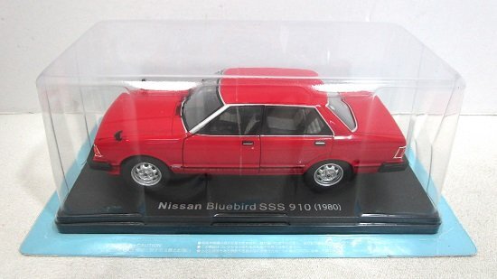 ■【ブリスター未開封・車両のみ】1/24 アシェット 国産名車コレクション 日産 ブルーバード SSS 910 1980 NISSAN BLUEBIRD hachette_画像1