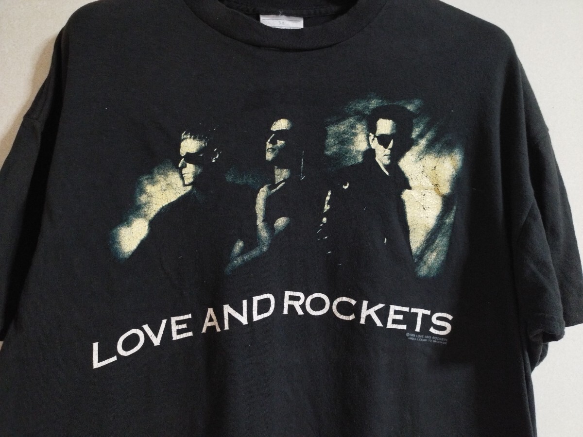 ヴィンテージ 80s BROCKUM LOVE AND ROKETS ラブ・アンド・ロケッツ Tシャツ made in USA アメリカ製 Bauhaus バウハウス バンド ロック_画像1