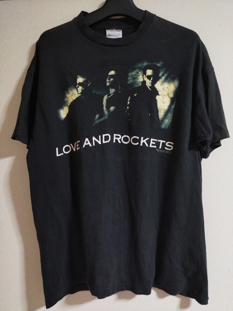ヴィンテージ 80s BROCKUM LOVE AND ROKETS ラブ・アンド・ロケッツ Tシャツ made in USA アメリカ製 Bauhaus バウハウス バンド ロック_画像2