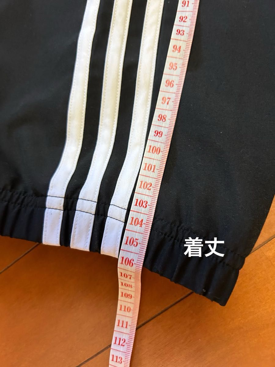 新品　アディダス adidas レギュラーフィット　ストレートレッグ　フルレングス　XL 薄手　ブラック ジャージ トラックパンツ