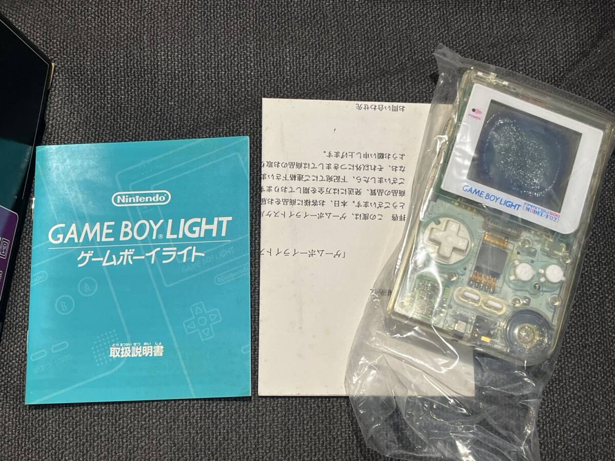 【GBL】ゲームボーイライト スケルトン Nintendo 任天堂 ニンテンドー 箱付き ジャンクの画像1