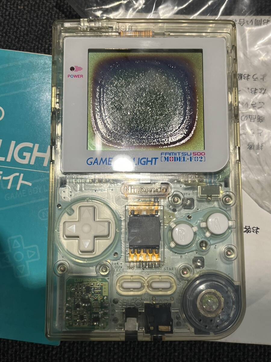 【GBL】ゲームボーイライト スケルトン Nintendo 任天堂 ニンテンドー 箱付き ジャンクの画像2