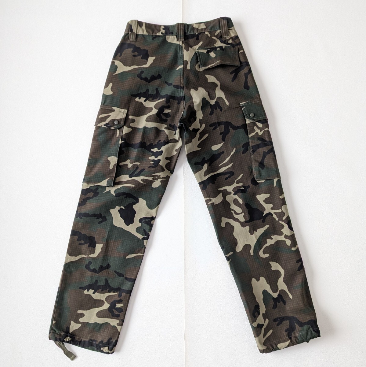  Spain army wood camouflage pattern / camouflage pattern military cargo pants old clothes /W31L28[L1052]