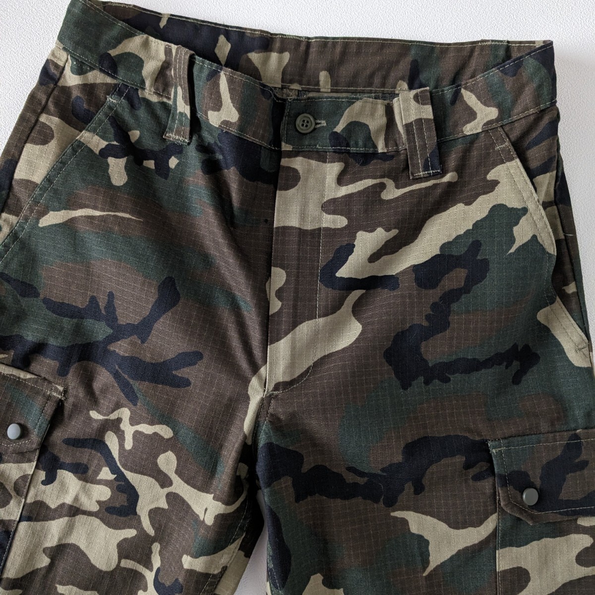  Spain army wood camouflage pattern / camouflage pattern military cargo pants old clothes /W31L28[L1052]