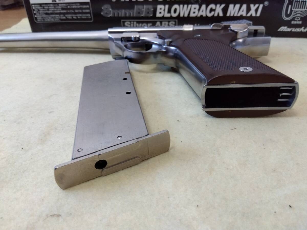  Marushin 44 AutoMag k Lynn to one silver ABS CLINT1 8mmBB gas blowback maxi operation not yet verification ( present condition goods )