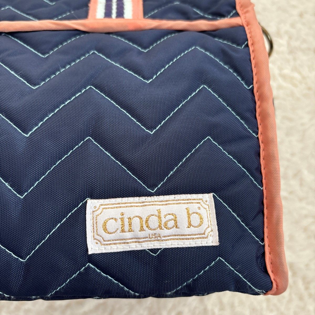 cinda b　ハワイアンキルト　2way　ハンドバッグ　ショルダーバッグ