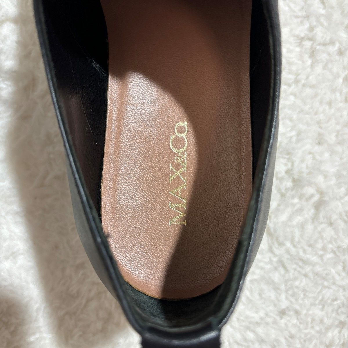 MAX&CO マックスアンドコー ジップ ローファー 厚底 36 黒 MAX&CO マックスアンドコー ジップ ローファー 厚底 36 黒