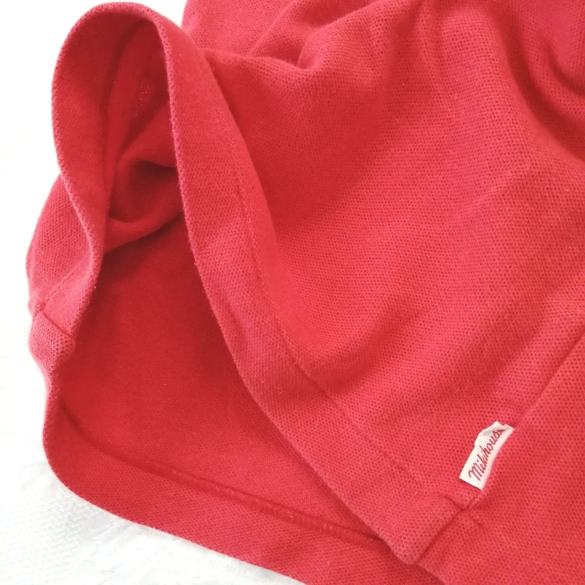 ミキハウス 90cm  半袖 ポロシャツ 赤 日本製 旧タグ レトロ オールドミキハウス 