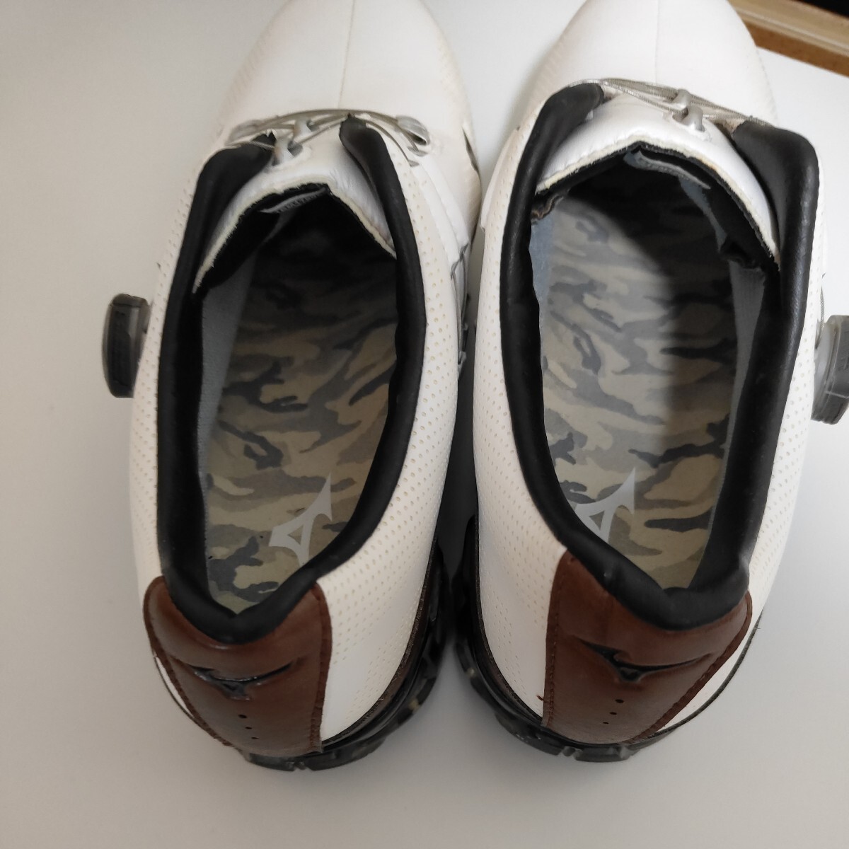  Mizuno туфли для гольфа 25.0cm 51GM170055 GENEM Brown б/у товар хорошая вещь белый боа 