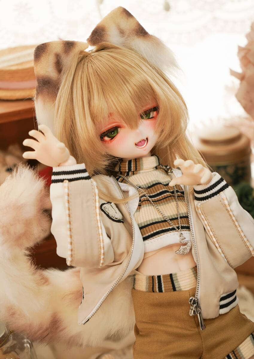 *labiore*DDH-10 semi белый custom head + парик + рука .. I +. детали sofvi пик с дефектом 